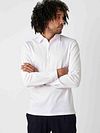 Desoto Poloshirt Longsleeve Essential Blanche Model / Voorkant