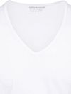 Garage camiseta básica elástica blanca con cuello pico profundo Product / Detail