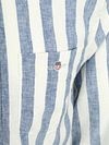 Gant Cotton Linen Hemd Stripe Blau