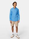 Scotch and Soda Leinenhemd Blau Model / Voorkant