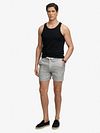 Superdry Short Linen Merchant Blue Stripes Model / Voorkant