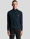Lyle & Scott Half Zip Pull Merino Lammwolle Navy Model / Voorkant