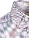 Gant Casual Overhemd Poplin Ruit Blauw Rood Product / Detail