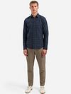 No Excess Overhemd Jacquard Print Navy Model / Voorkant