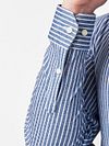 Desoto Overhemd Twill Stripe Blauw Model / Detail