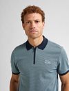 Petrol Half Zip Polo Keyline Ocean Blauw Model / Voorkant