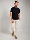 Suitable Knitted Half Zip Polo Navy Model / Voorkant
