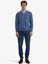 McGregor Trui Merinowol V-Hals Vintage Blauw Model / Voorkant