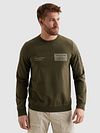PME Legend Sweater Logo Olive Model / Voorkant