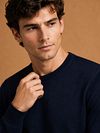 King Essentials The John Pullover Merino Navy Model / Detail