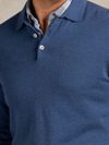 NZA Longsleeve Knitted Polo Blauw Model / Detail