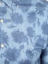 Desoto Short Sleeve Chemise Impression Bleached Denim Product / Detail