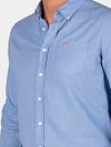 NZA Shirt Clayton Linnen Blend Pacific Blue Product / Detail