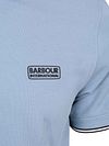 Barbour International Piqué Poloshirt Evan Tipped Bleu