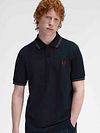 Fred Perry Polo Twin Tipped M3600 Marine Z58 Model / Voorkant