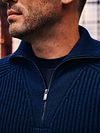Suitable Half Zip Pull Sailor Wool Blend Marine