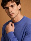 King Essentials The John Pull Merino Bleu Moyen Model / Detail