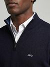 McGregor Pull Half-Zip Cotton Cashmere Marine Model / Detail