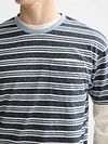Scotch And Soda T-shirt Rayé Bleu Model / Detail