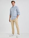 McGregor Camicia in popeline a righe blu Model / Voorkant