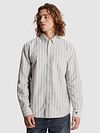 Cast Iron Camicia Oxford Righe Light Blue Model / Voorkant