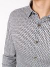 Camicia Desoto in jersey con stampa geometrica verde Model / Detail