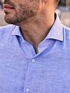 Suitable Camicia Lino Mid Blue Model / Sfeerbeeld