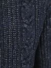 Gilet State of Art in maglia a trecce con zip mélange blu navy Product / Detail