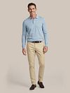 Suitable Compact Cotton Polo Steel Blue Model / Voorkant