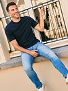 Suitable Obra T-Shirt Navy Confezione da 2 Pezzi Model / Voorkant