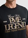 PME Legend Artwork T-Shirt Carbon Navy Model / Detail