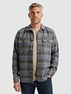 Vanguard Overshirt Checks Blue Model / Voorkant