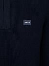 NZA Half Zip Slub Knit Melange Navy