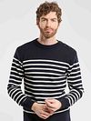Armor-Lux Paimpol Sweater Wool Stripes Navy Model / Voorkant