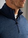 Suitable Merino Half Zip Sweater Denim Blue Model / Detail