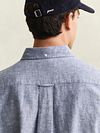 Gant Shirt Cotton Linen Blue  Model / Detail
