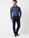 Desoto Shirt Twill Optics Indigo Model / Zijkant