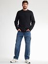 Petrol Sweater Toledo Structure Navy Model / Voorkant