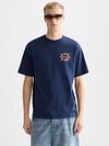 Scotch & Soda T-Shirt Backprint Navy Model / Voorkant