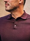Suitable Compact Cotton Poloshirt Bordeaux Model / Detail