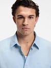 BOSS Chemise Relegant de Lin Bleu Clair Model / Voorkant