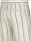 BOSS Chino Shorts Linen Blend Stripes Beige Product / Achterkant