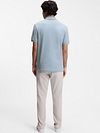 BOSS Polo Passerzip Half Zip Hellblau Model / Achterkant