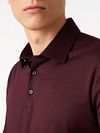 Desoto Longsleeve Poloshirt Essential Burgundy Model / Detail