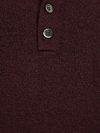 Profuomo Longsleeve Poloshirt Boiled Wool Aubergine