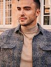 Suitable Koszula overshirt Mieszanka wełny Bouclé brązowy Model / Sfeerbeeld