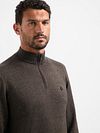 Sweter No Excess Half Zip w kolorze taupe melanż Model / Detail