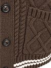 Gant Cardigan Cable Knit Lambswool Brown
