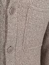 Suitable Cardigan Boiled Wool Taupe Product / Detail