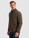 Vanguard Cardigan Structure Wool Blend Brown Model / Voorkant